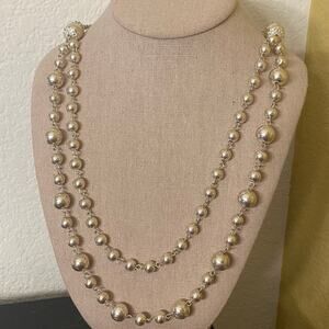 Roman Brand Silver Bead Necklace